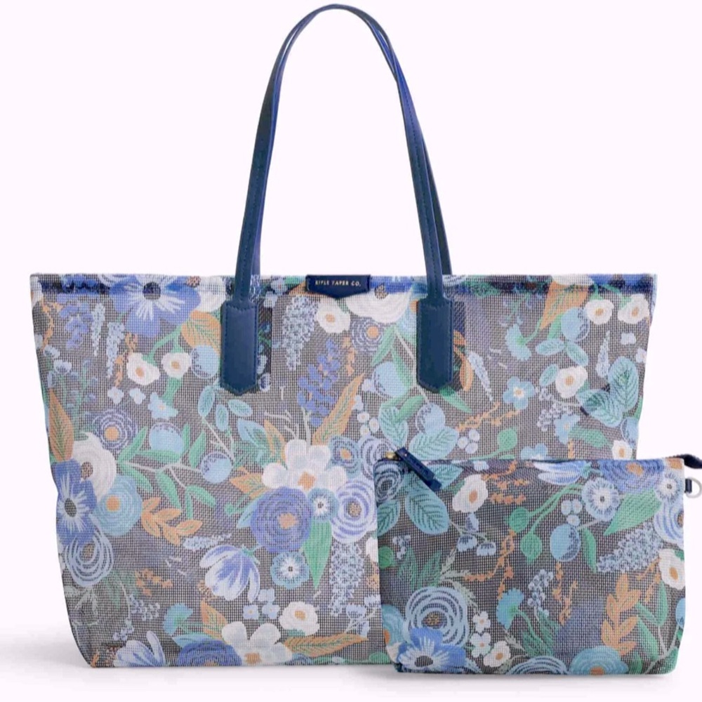 Rifle Paper Co. Mesh Tote Bag with Pouch